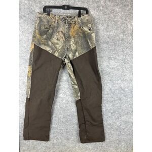 Vintage Camo Jeans Mens 36 Wrangler Real Tree Double Knee Canvas 90s Outdoor